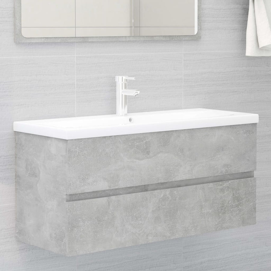 Wastafelkast 00X38,5X45 Cm Spaanplaat 100 x 38.5 x 45 cm Betongrijs