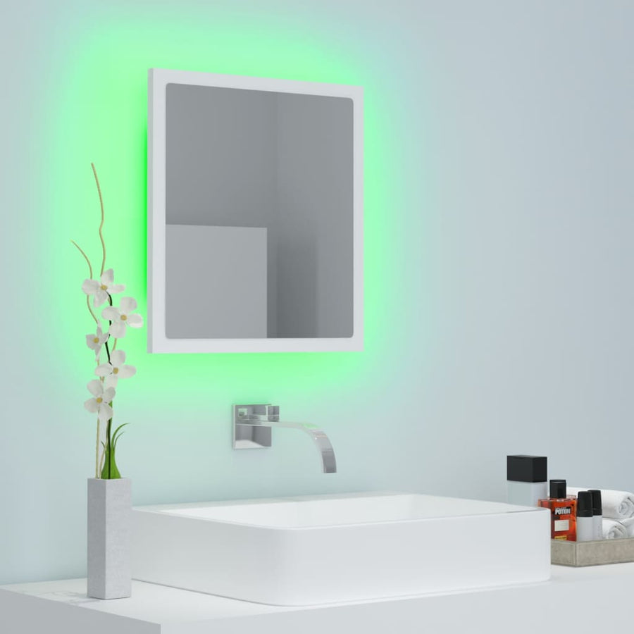Badkamerspiegel Led 40X8,5X37 Cm Acryl Wit