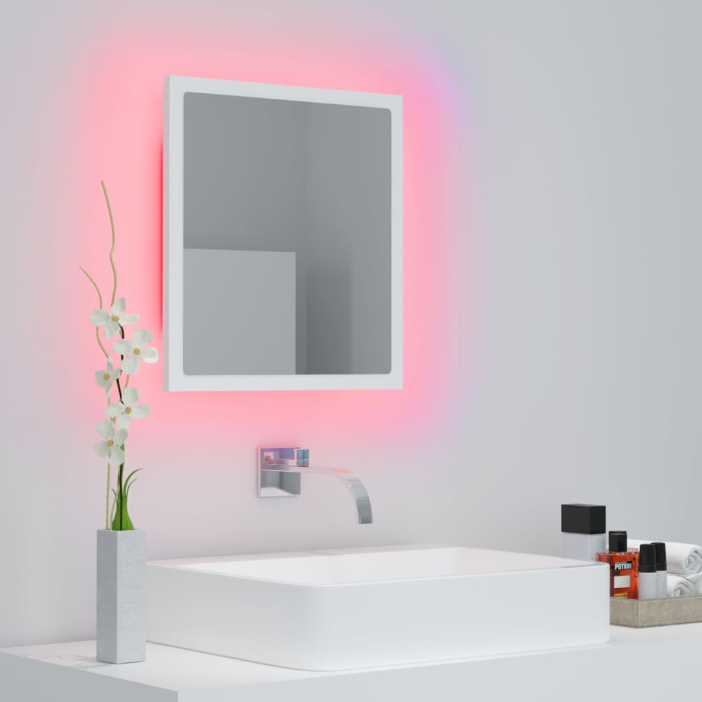 Badkamerspiegel Led 40X8,5X37 Cm Acryl Wit