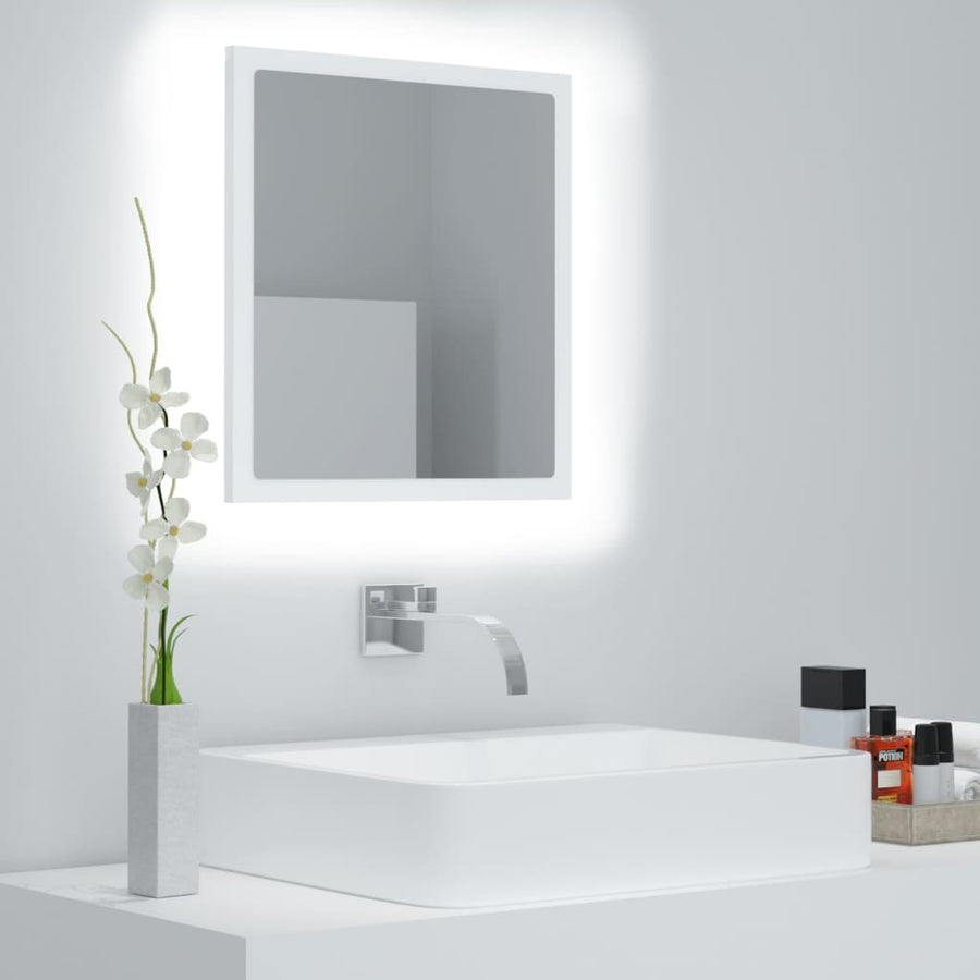 Badkamerspiegel Led 40X8,5X37 Cm Acryl Wit