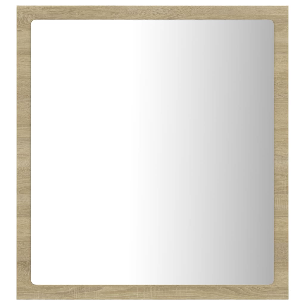 Badkamerspiegel Led 40X8,5X37 Cm Acryl Kleurig Sonoma eiken