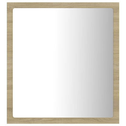 Badkamerspiegel Led 40X8,5X37 Cm Acryl Kleurig Sonoma eiken