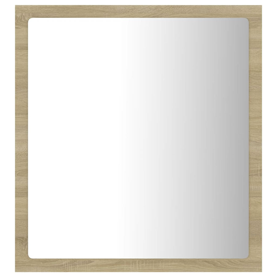 Badkamerspiegel Led 40X8,5X37 Cm Acryl Kleurig Sonoma eiken