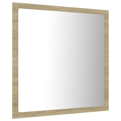 Badkamerspiegel Led 40X8,5X37 Cm Acryl Kleurig Sonoma eiken