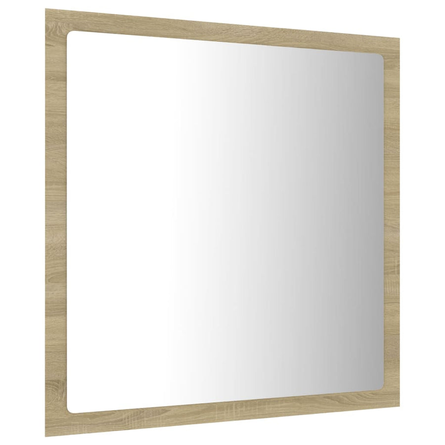 Badkamerspiegel Led 40X8,5X37 Cm Acryl Kleurig Sonoma eiken