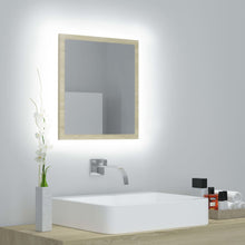 Badkamerspiegel Led 40X8,5X37 Cm Acryl Kleurig Sonoma eiken