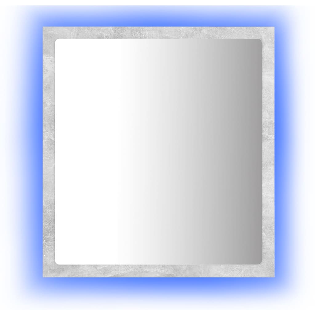 Badkamerspiegel LED 40x8,5x37 cm acryl betongrijs Betongrijs