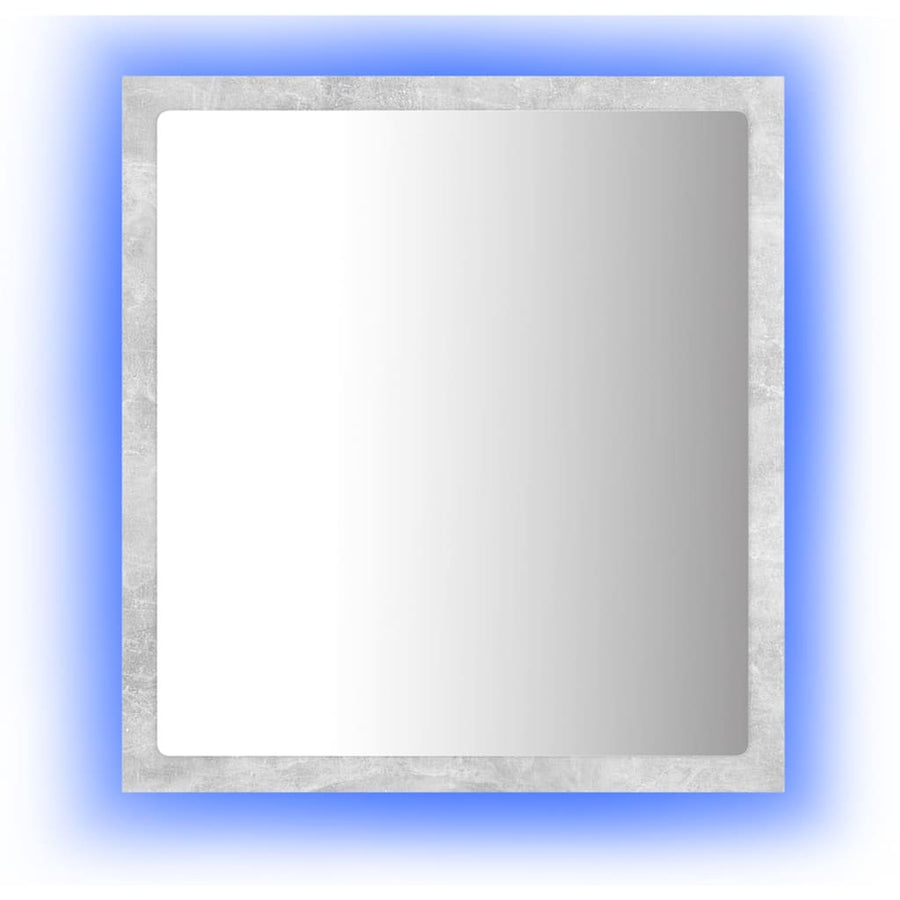 Badkamerspiegel LED 40x8,5x37 cm acryl betongrijs Betongrijs