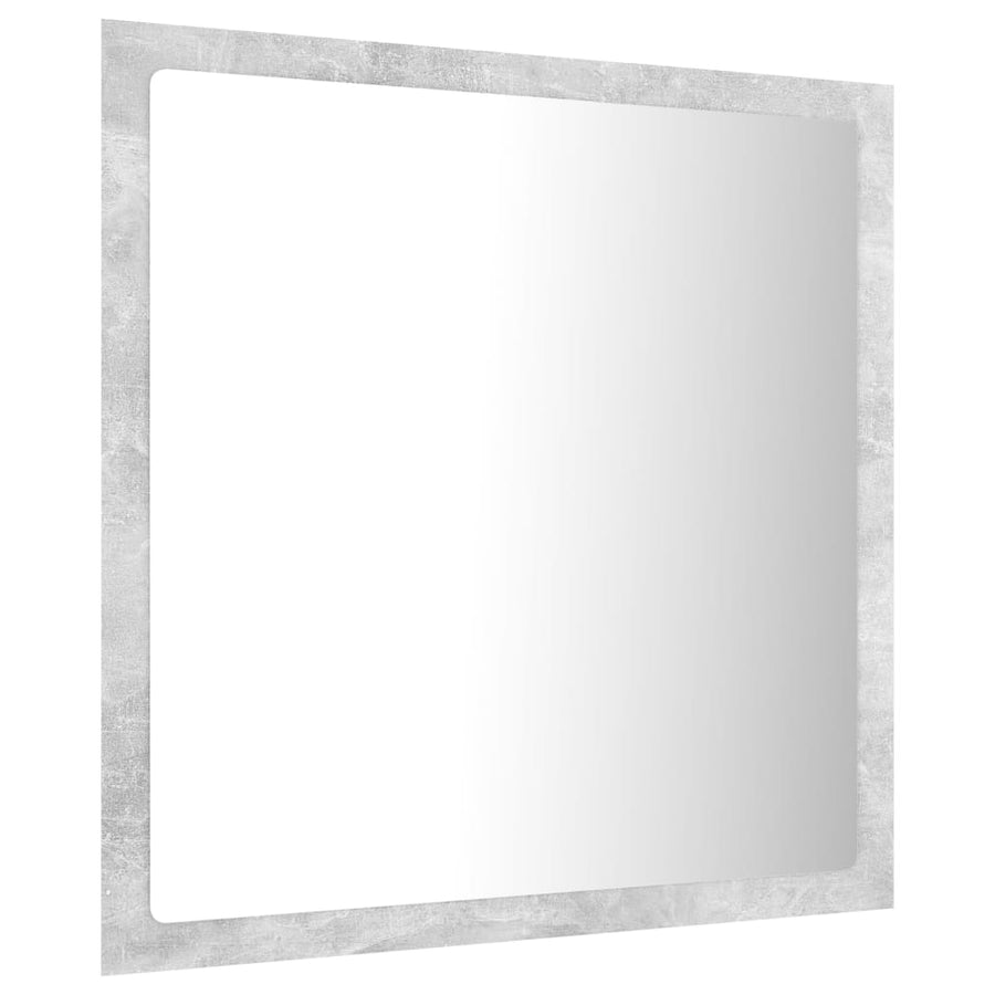 Badkamerspiegel LED 40x8,5x37 cm acryl betongrijs Betongrijs