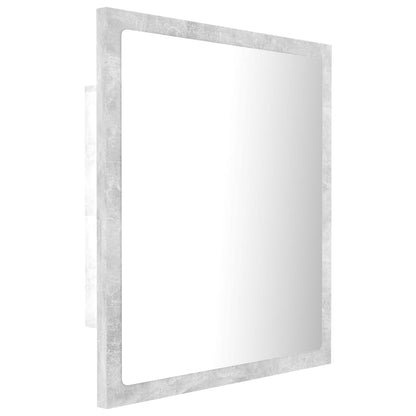 Badkamerspiegel LED 40x8,5x37 cm acryl betongrijs Betongrijs