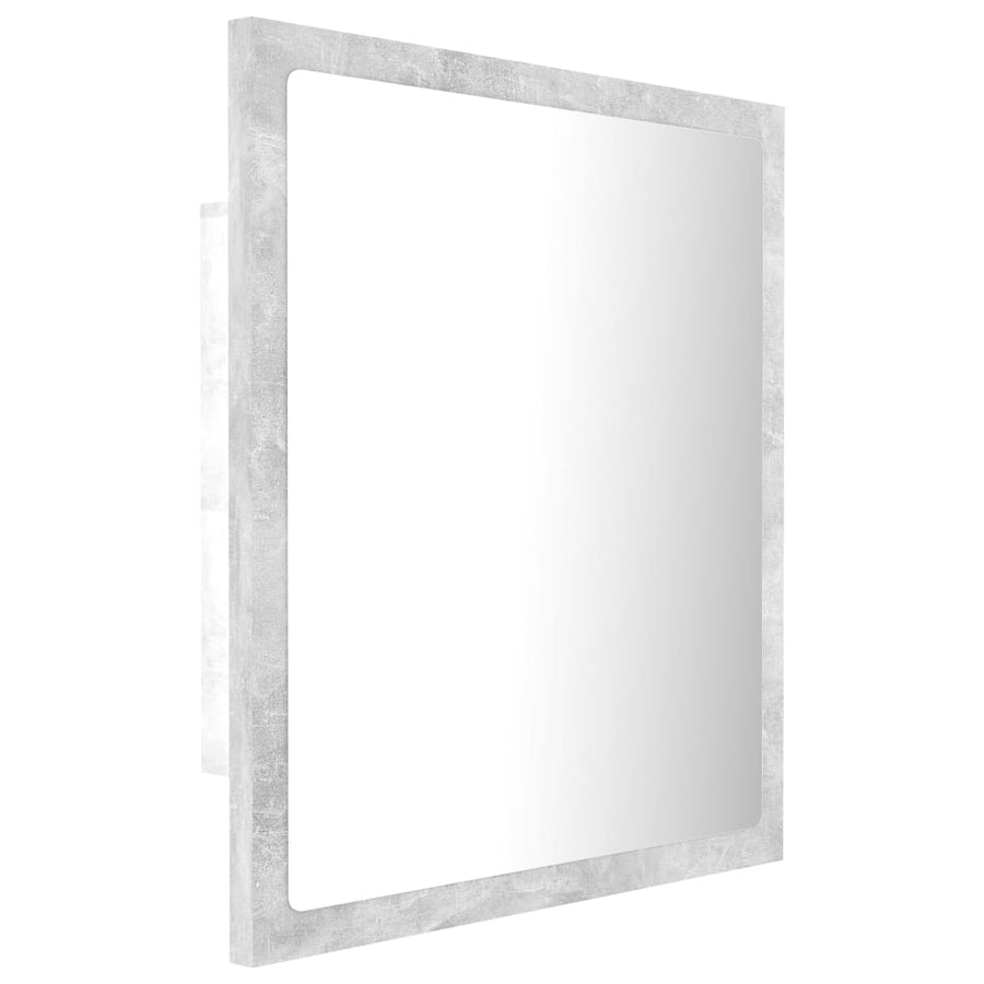 Badkamerspiegel LED 40x8,5x37 cm acryl betongrijs Betongrijs