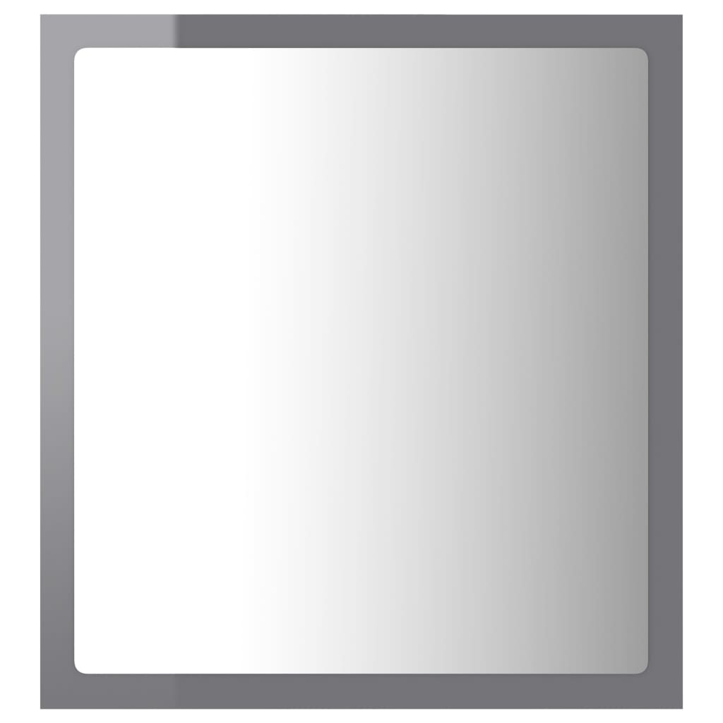 Badkamerspiegel LED 40x8,5x37 cm acryl hoogglans grijs