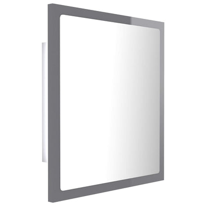 Badkamerspiegel LED 40x8,5x37 cm acryl hoogglans grijs