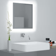 Badkamerspiegel LED 40x8,5x37 cm acryl hoogglans grijs