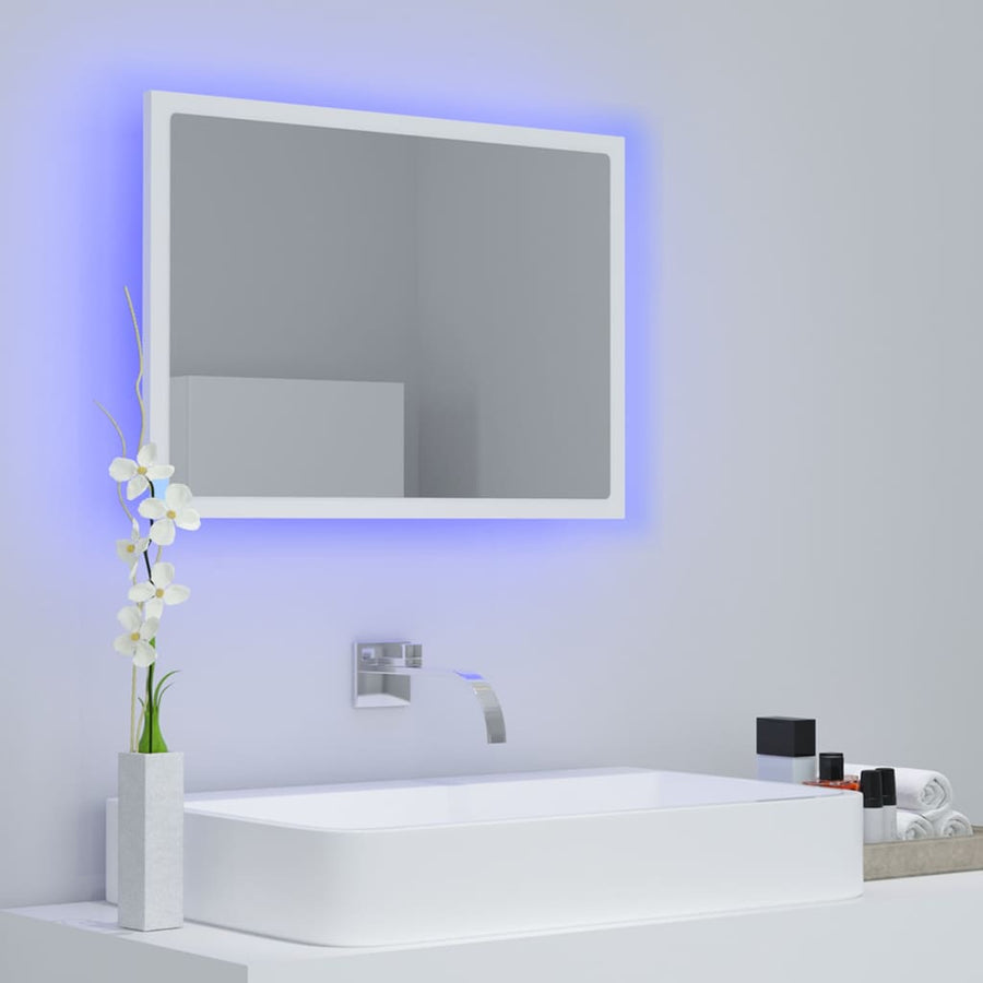 Badkamerspiegel Led 60X8,5X37 Cm Acryl Wit