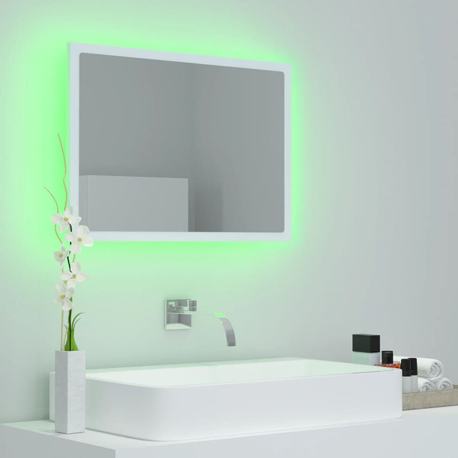 Badkamerspiegel Led 60X8,5X37 Cm Acryl Wit