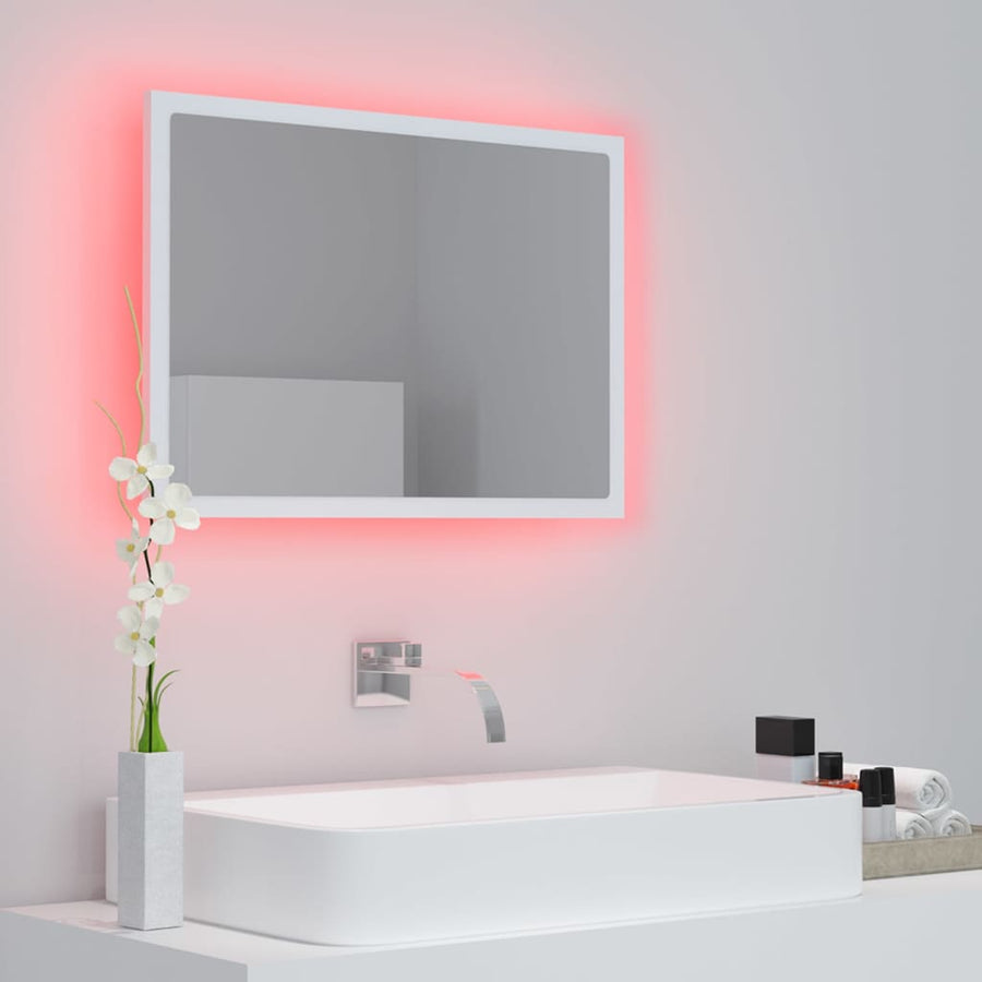 Badkamerspiegel Led 60X8,5X37 Cm Acryl Wit