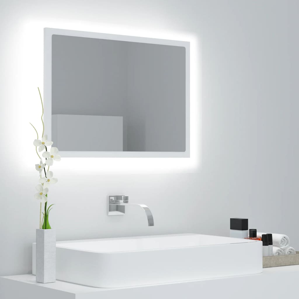 Badkamerspiegel Led 60X8,5X37 Cm Acryl Wit