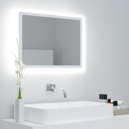 Badkamerspiegel Led 60X8,5X37 Cm Acryl Wit