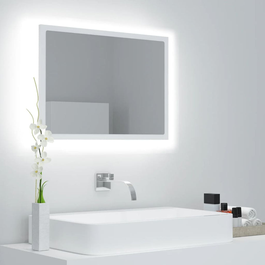 Badkamerspiegel Led 60X8,5X37 Cm Acryl Wit