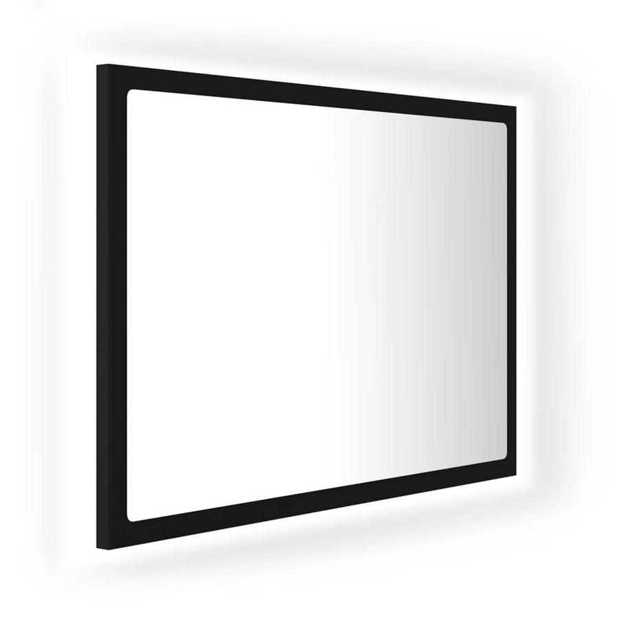 Badkamerspiegel Led 60X8,5X37 Cm Acryl Zwart