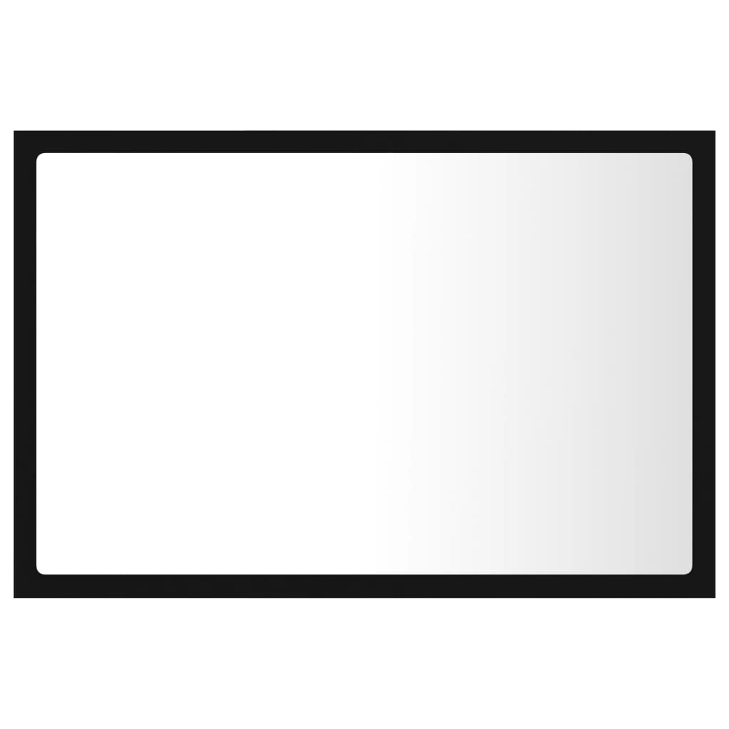 Badkamerspiegel Led 60X8,5X37 Cm Acryl Zwart