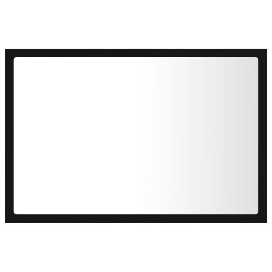 Badkamerspiegel Led 60X8,5X37 Cm Acryl Zwart