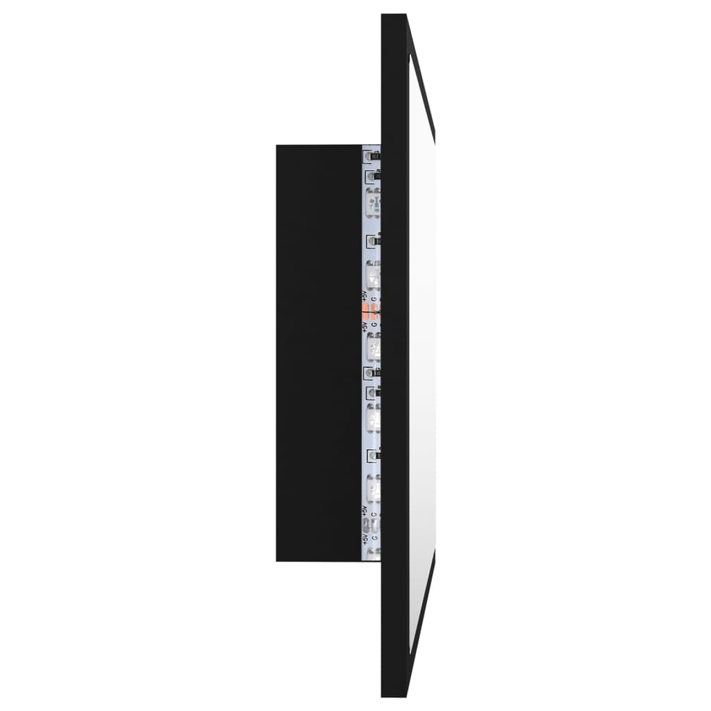 Badkamerspiegel Led 60X8,5X37 Cm Acryl Zwart