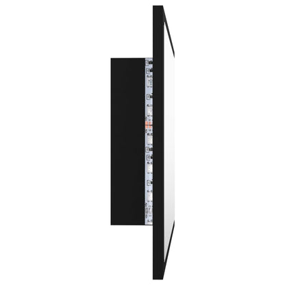 Badkamerspiegel Led 60X8,5X37 Cm Acryl Zwart