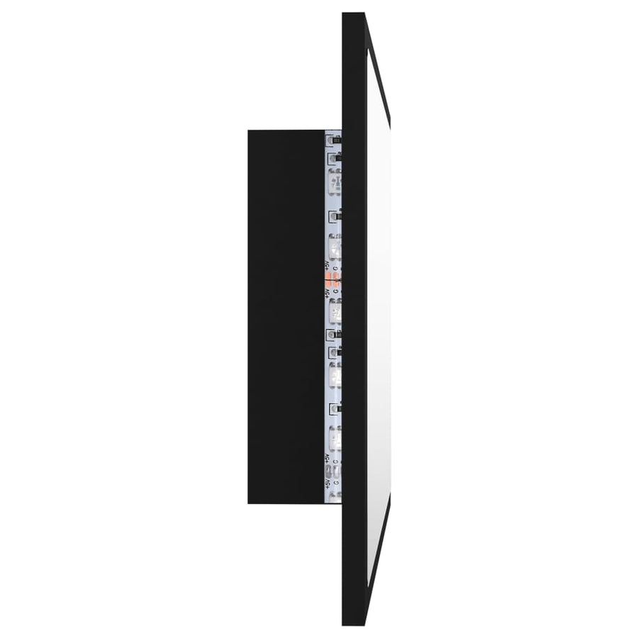 Badkamerspiegel Led 60X8,5X37 Cm Acryl Zwart