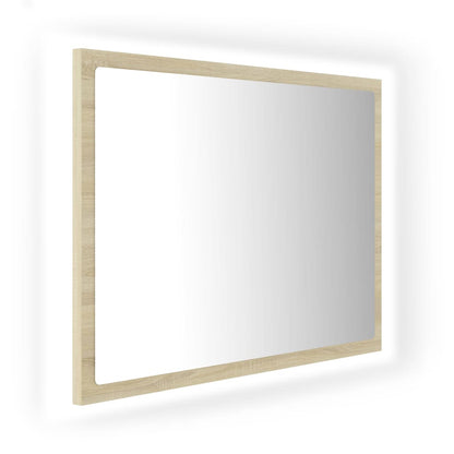 Badkamerspiegel Led 60X8,5X37 Cm Acryl Sonoma Eikenkleurig 1
