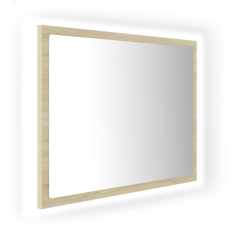 Badkamerspiegel Led 60X8,5X37 Cm Acryl Sonoma Eikenkleurig 1