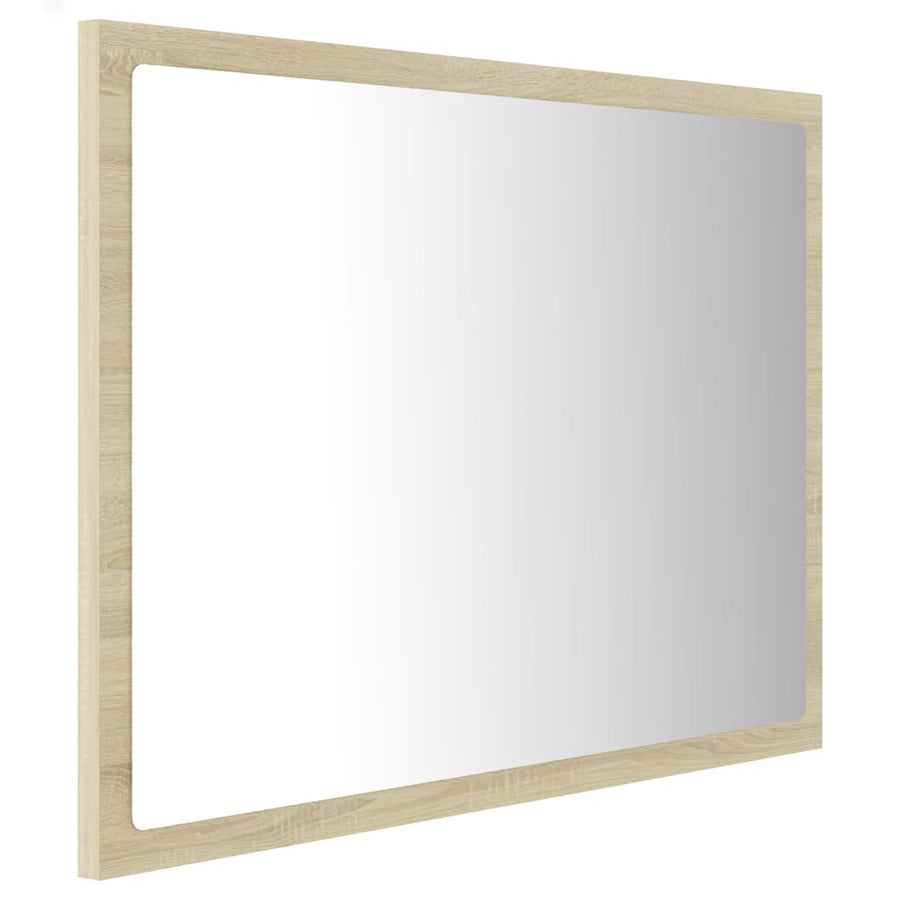Badkamerspiegel Led 60X8,5X37 Cm Acryl Sonoma Eikenkleurig 1