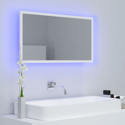 Badkamerspiegel Led 80X8,5X37 Cm Acryl Wit