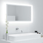 LED Bathroom Mirror 80x8.5x37 cm Acrylic White
