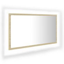 Badkamerspiegel Led 80X8,5X37 Cm Acryl Kleurig Sonoma eiken