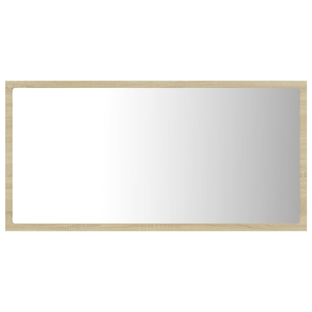Badkamerspiegel Led 80X8,5X37 Cm Acryl Kleurig Sonoma eiken