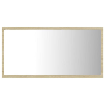 Badkamerspiegel Led 80X8,5X37 Cm Acryl Kleurig Sonoma eiken