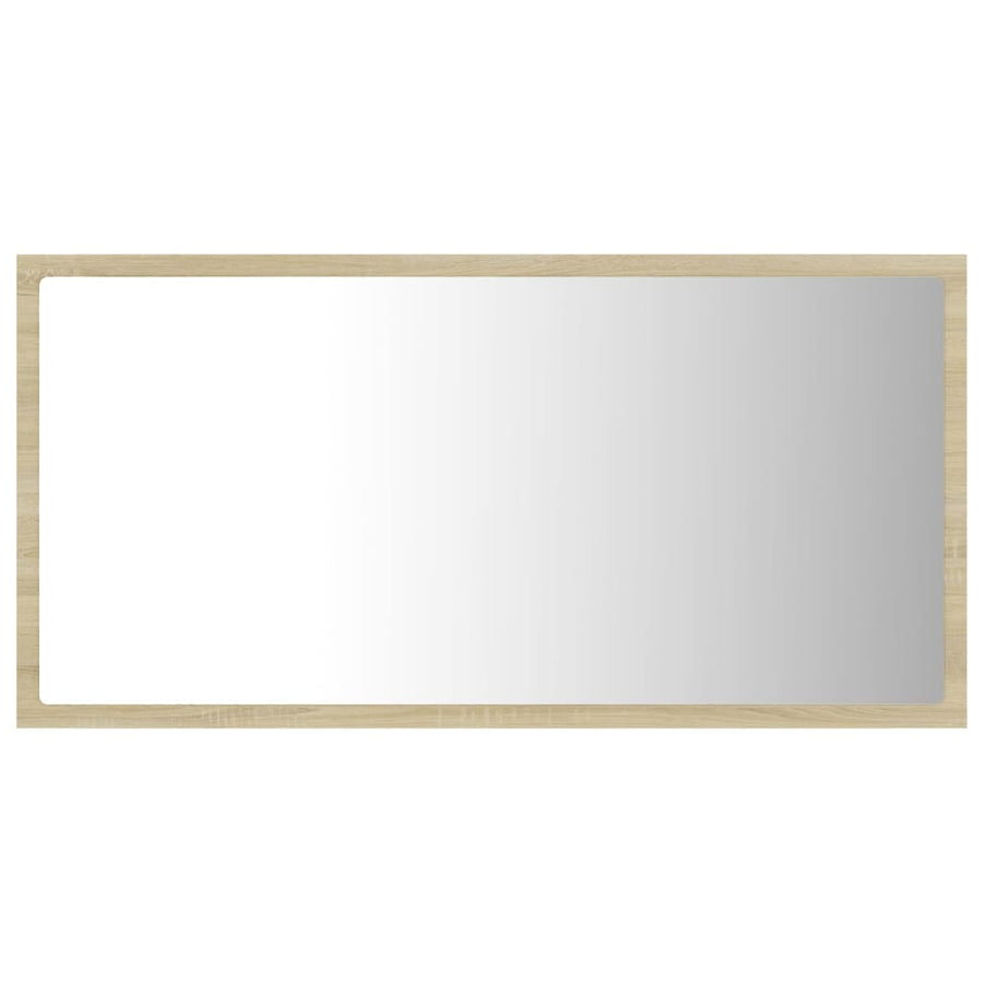 Badkamerspiegel Led 80X8,5X37 Cm Acryl Kleurig Sonoma eiken