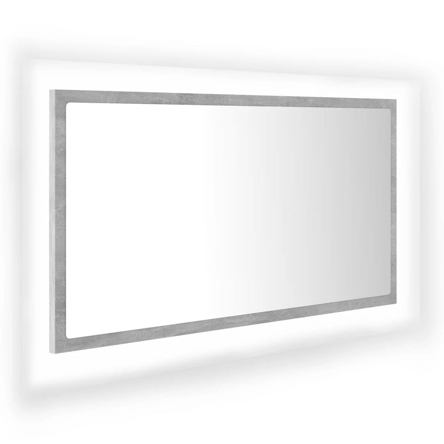 Badkamerspiegel Led 80X8,5X37 Cm Acryl Betongrijs