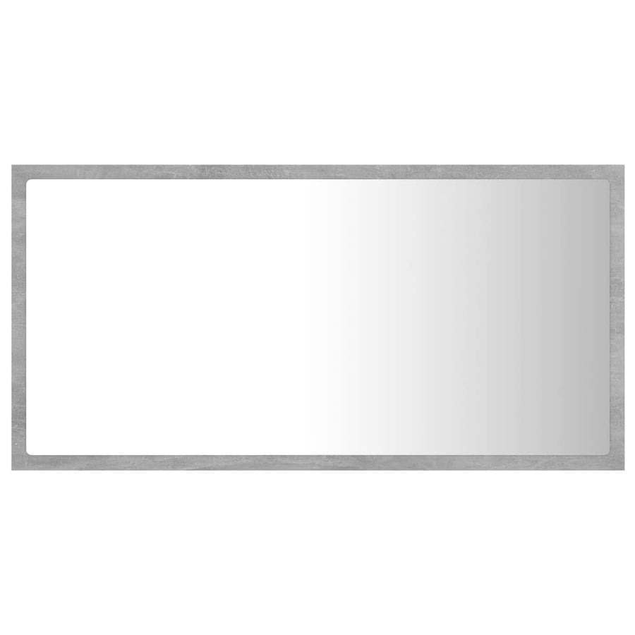 Badkamerspiegel Led 80X8,5X37 Cm Acryl Betongrijs