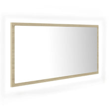 Badkamerspiegel Led 90X8,5X37 Cm Acryl Kleurig Sonoma eiken