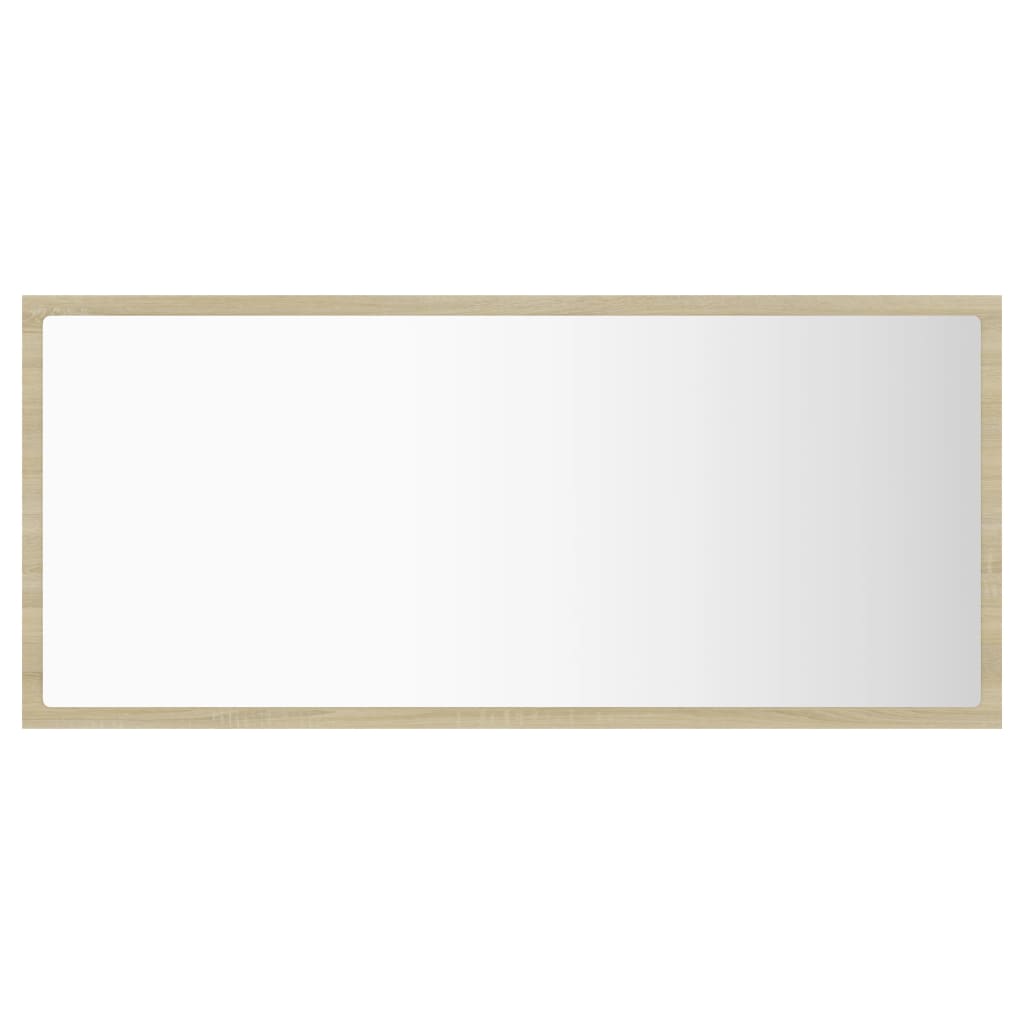 Badkamerspiegel Led 90X8,5X37 Cm Acryl Kleurig Sonoma eiken