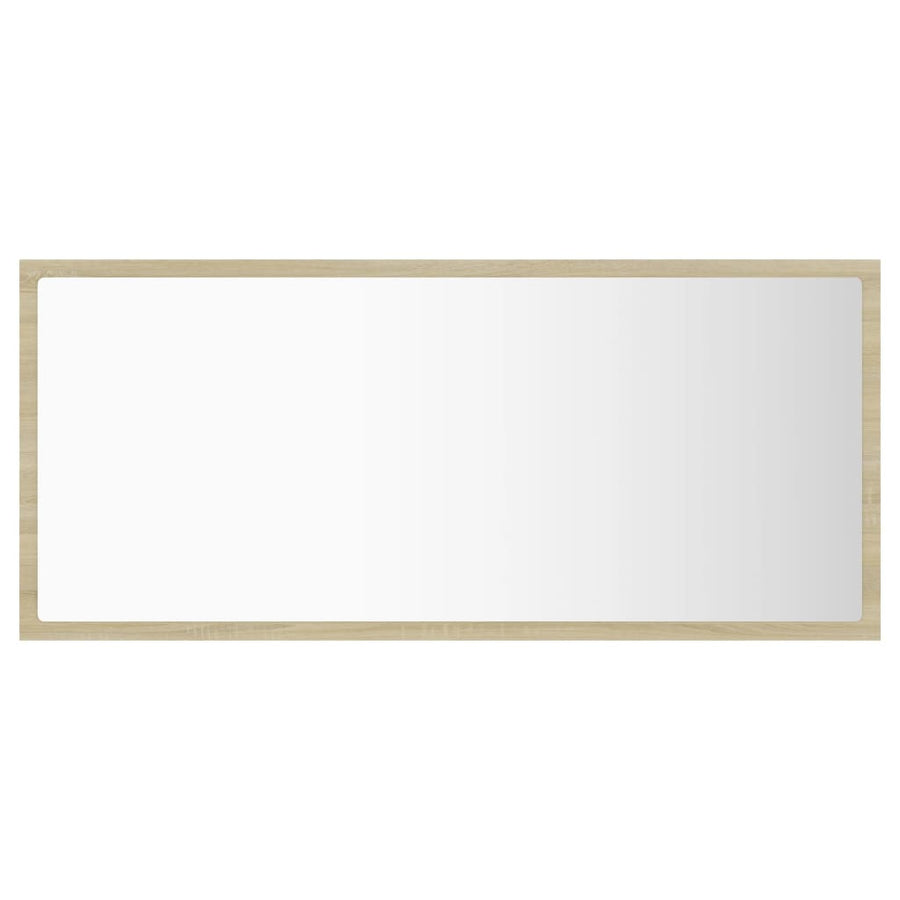 Badkamerspiegel Led 90X8,5X37 Cm Acryl Kleurig Sonoma eiken