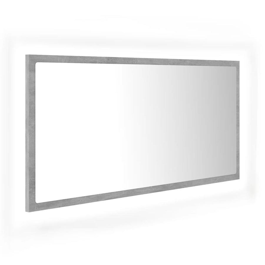 Badkamerspiegel Led 90X8,5X37 Cm Acryl Betongrijs