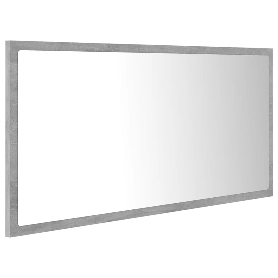Badkamerspiegel Led 90X8,5X37 Cm Acryl Betongrijs