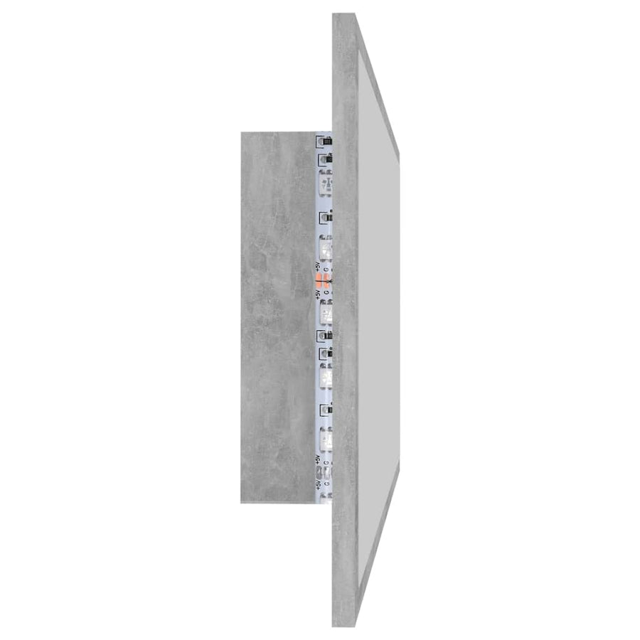 Badkamerspiegel Led 90X8,5X37 Cm Acryl Betongrijs