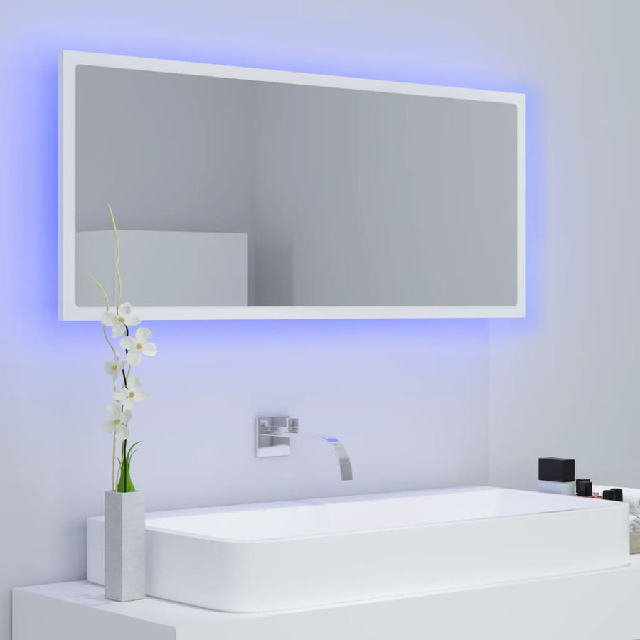 Badkamerspiegel Led 00X8,5X37 Cm Acryl Wit