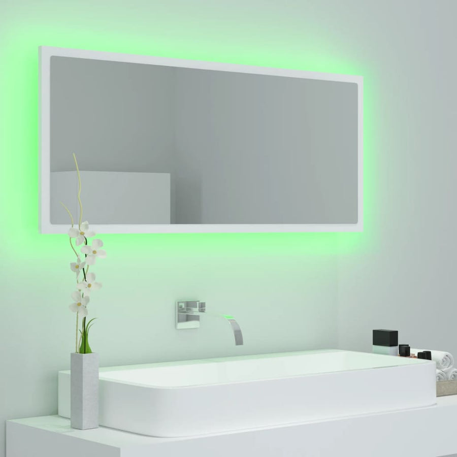 Badkamerspiegel Led 00X8,5X37 Cm Acryl Wit