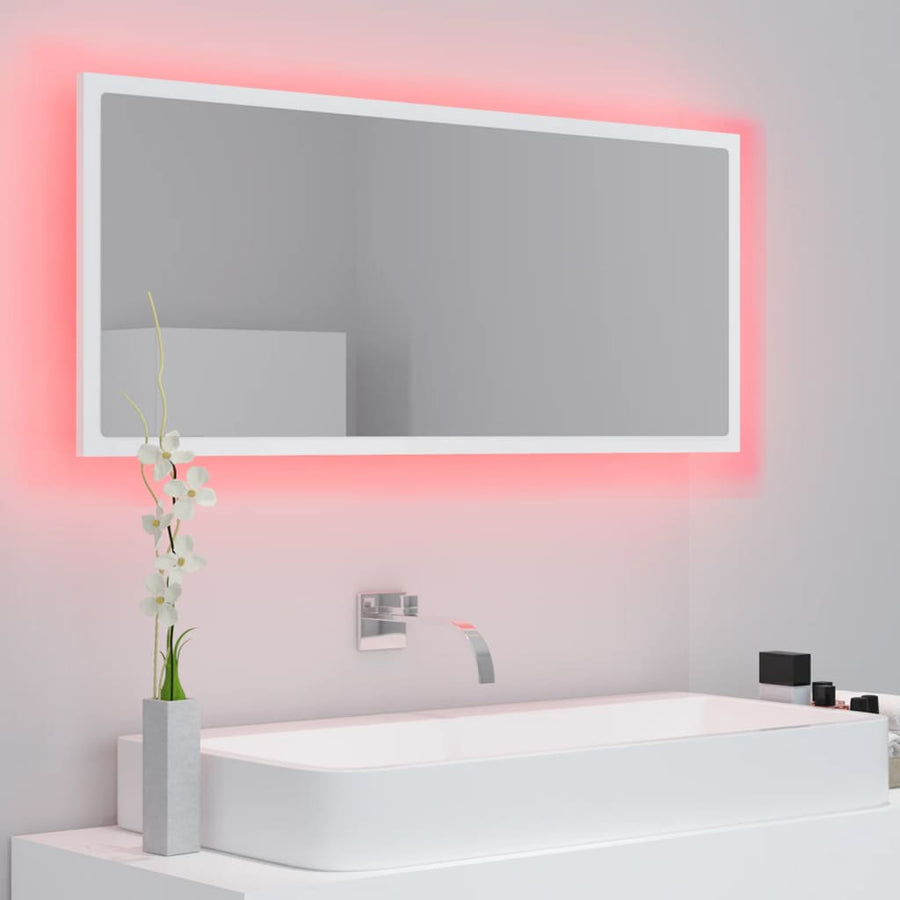 Badkamerspiegel Led 00X8,5X37 Cm Acryl Wit